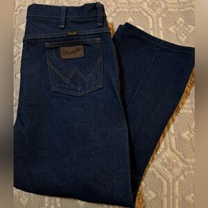 Wrangler Men's Dark Blue Straight Jeans